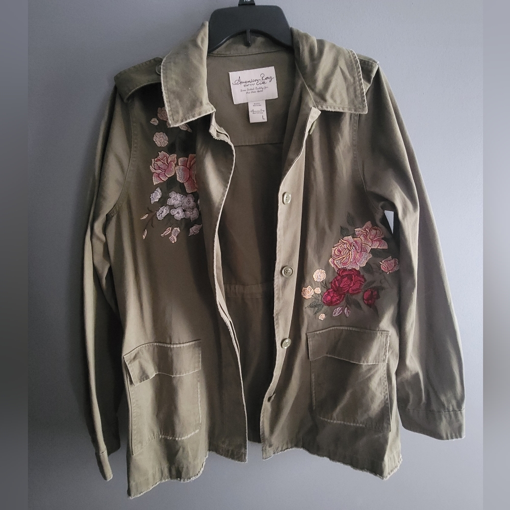Floral Army Jacket